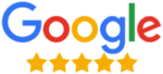 Google logo with 5 start
